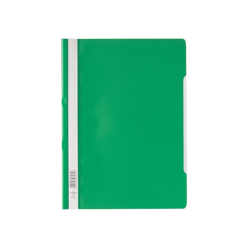 Classificador Capa Transparente Verde Durable 257305 1un (Pack 5un)