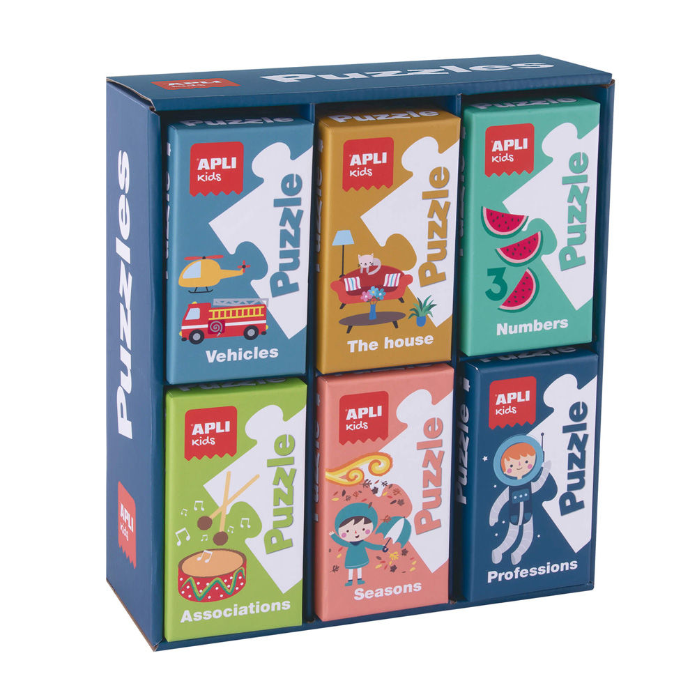 Jogo Educativo Puzzle Apli Kids Cx Expositor 6un