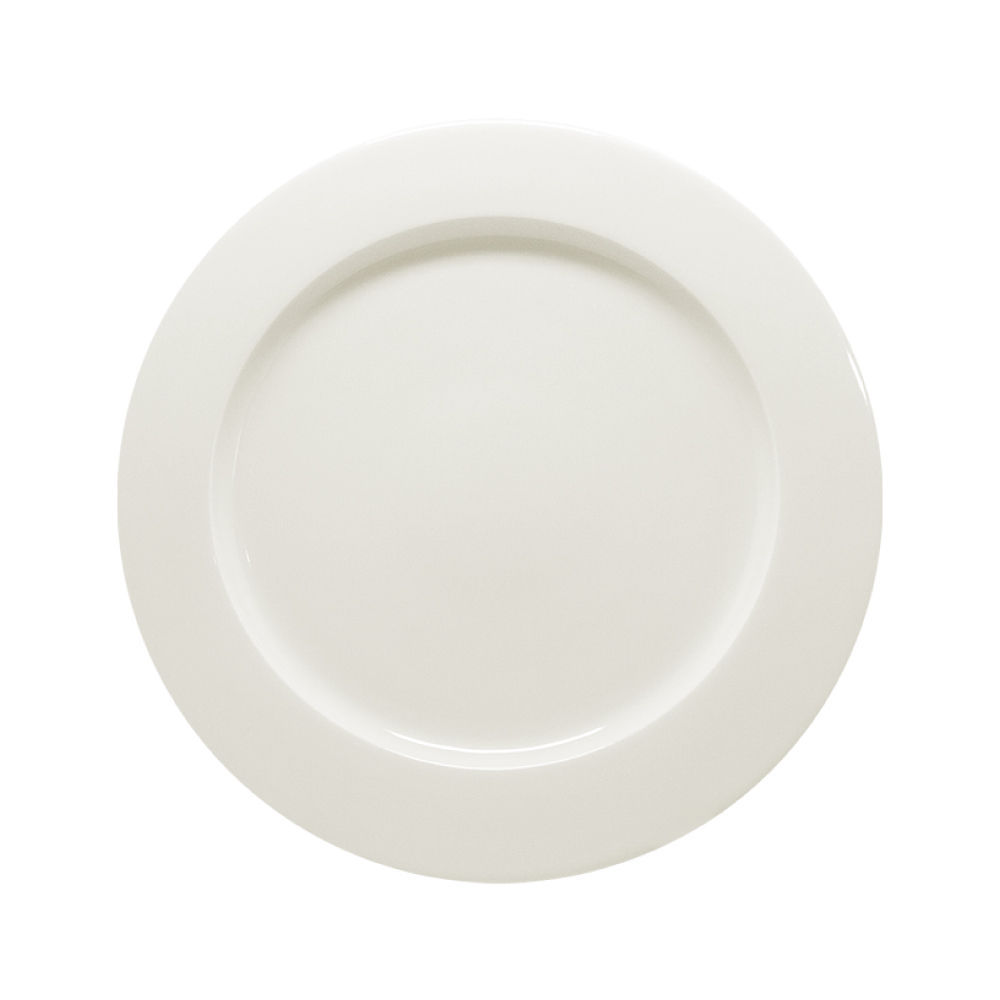 Prato Raso 24cm Porcelana com Aba CANVAS 1un (Pack 12un)