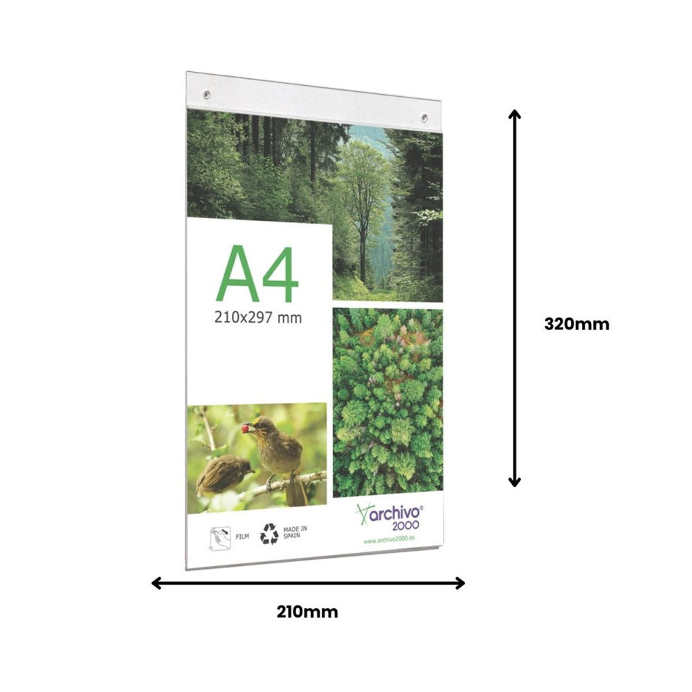 Expositor Parede 210x320mm A4 Vertical