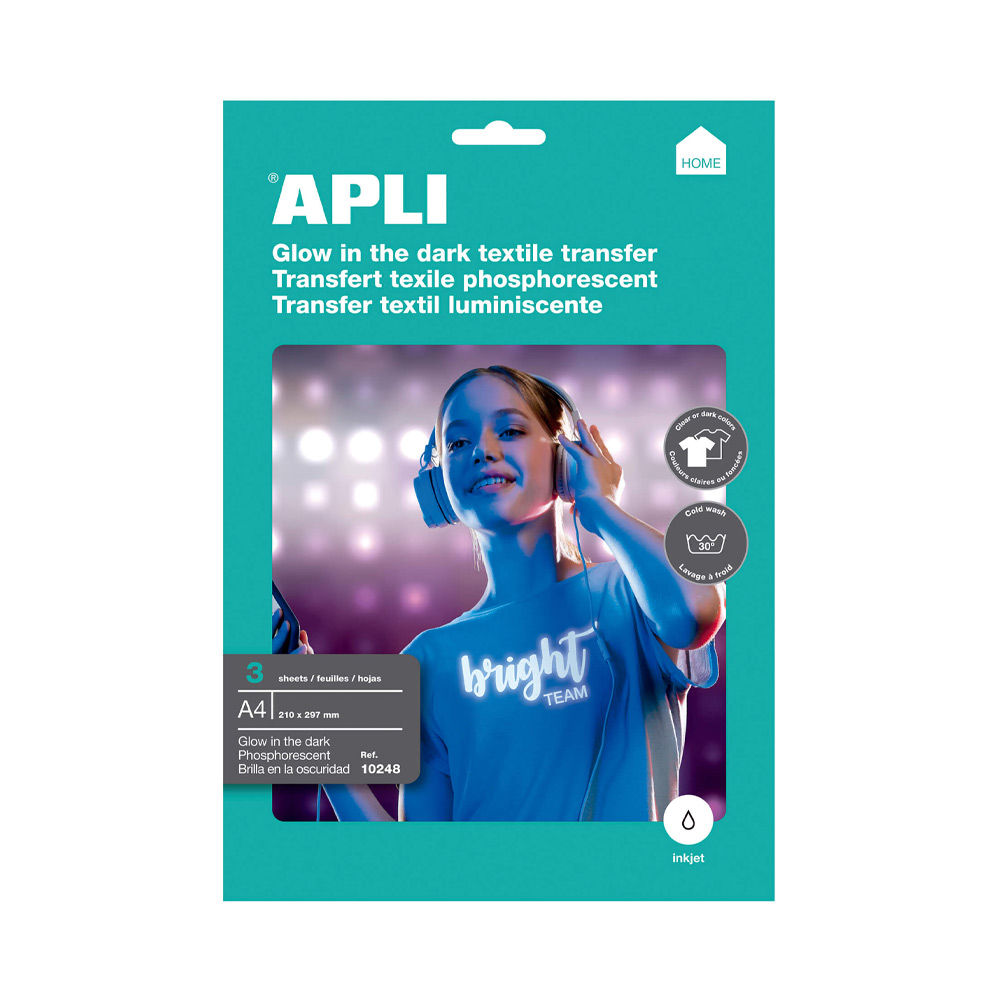 Papel Transfer T-Shirt InkJet A4 Apli Tec Escuros Brilho 3F