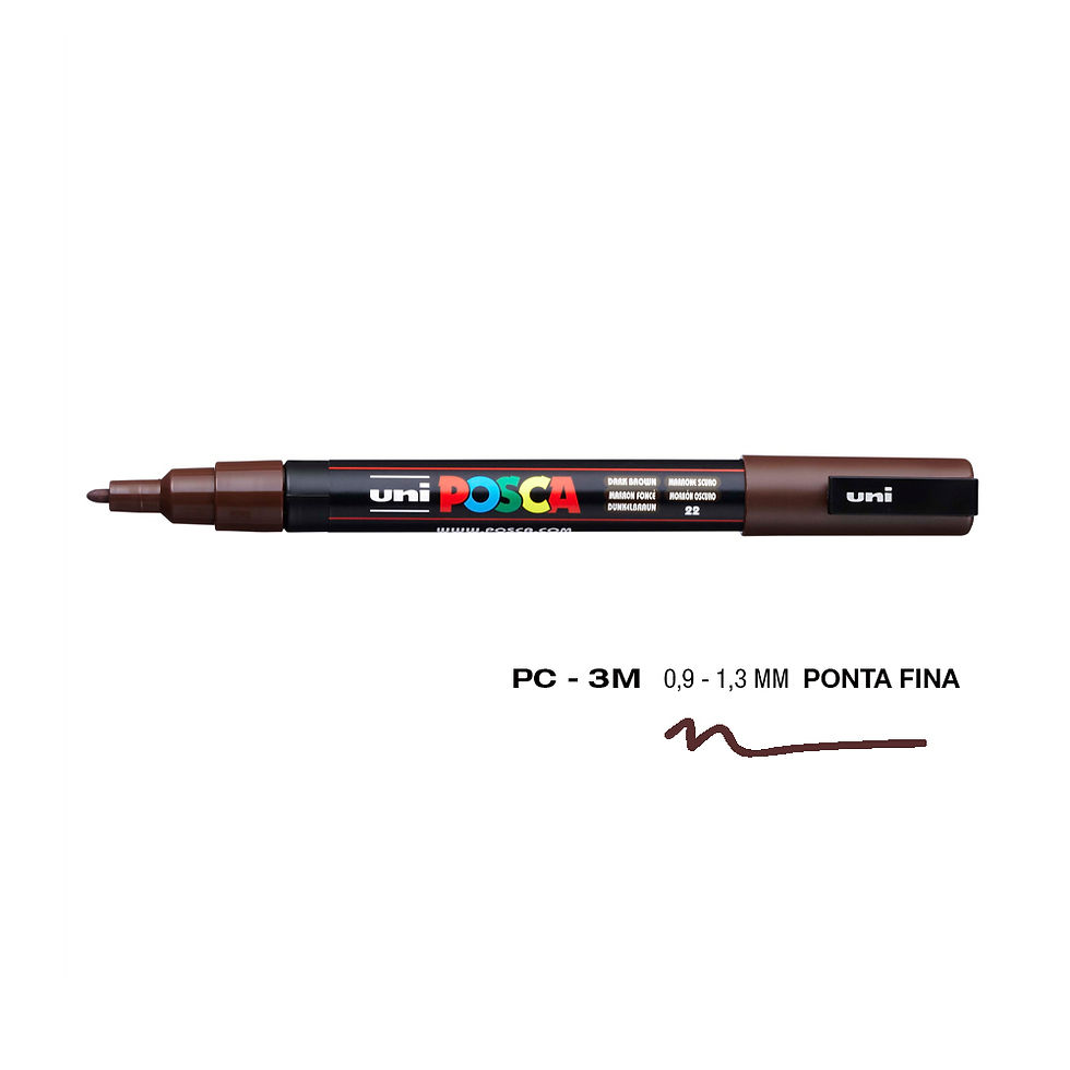 Marcador Uniball Posca PC-3M 0,9mm Castanho Escuro (22) 1un