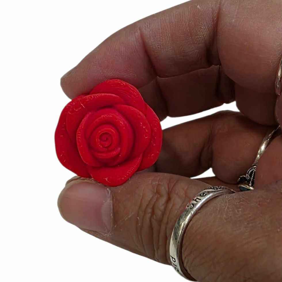 Thumbnail: 3D Printed Rose Beads for DIY Beadable Pens | 8 Pack Floral Focal Beads