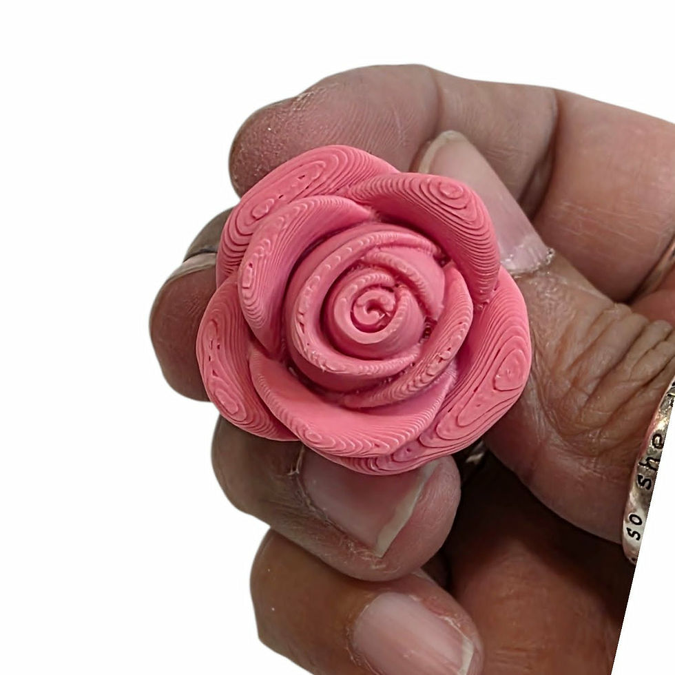 Thumbnail: 3D Printed Rose Beads for DIY Beadable Pens | 8 Pack Floral Focal Beads