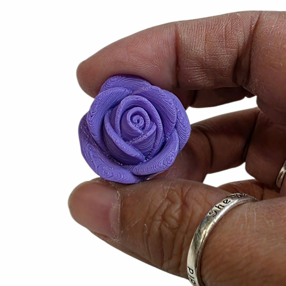 Thumbnail: 3D Printed Rose Beads for DIY Beadable Pens | 8 Pack Floral Focal Beads