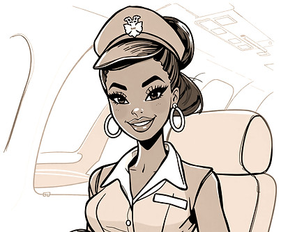 barbie african american flight attendant