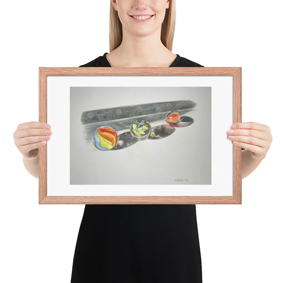 Thumbnail: Interplay in the Quiet Dark - Framed Print