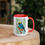 Thumbnail: Mug with Color Inside with Saffron-crowned Tanager Watercolor Print