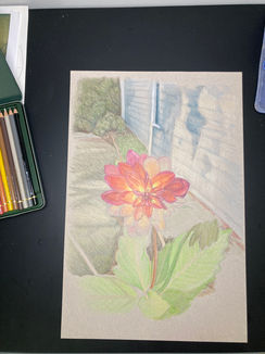 Continuing to define more petals with glow and contrast.