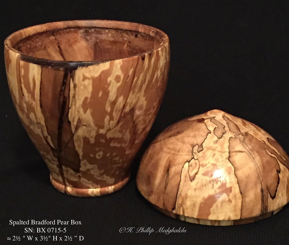 Thumbnail: 5- Spalted Bradford Pear Lidded Box