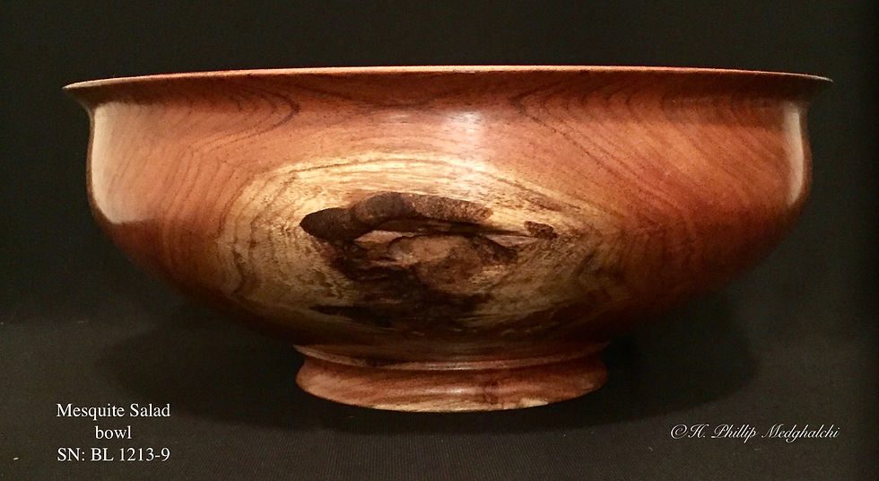 Mesquite Salad bowl with bark inclusion