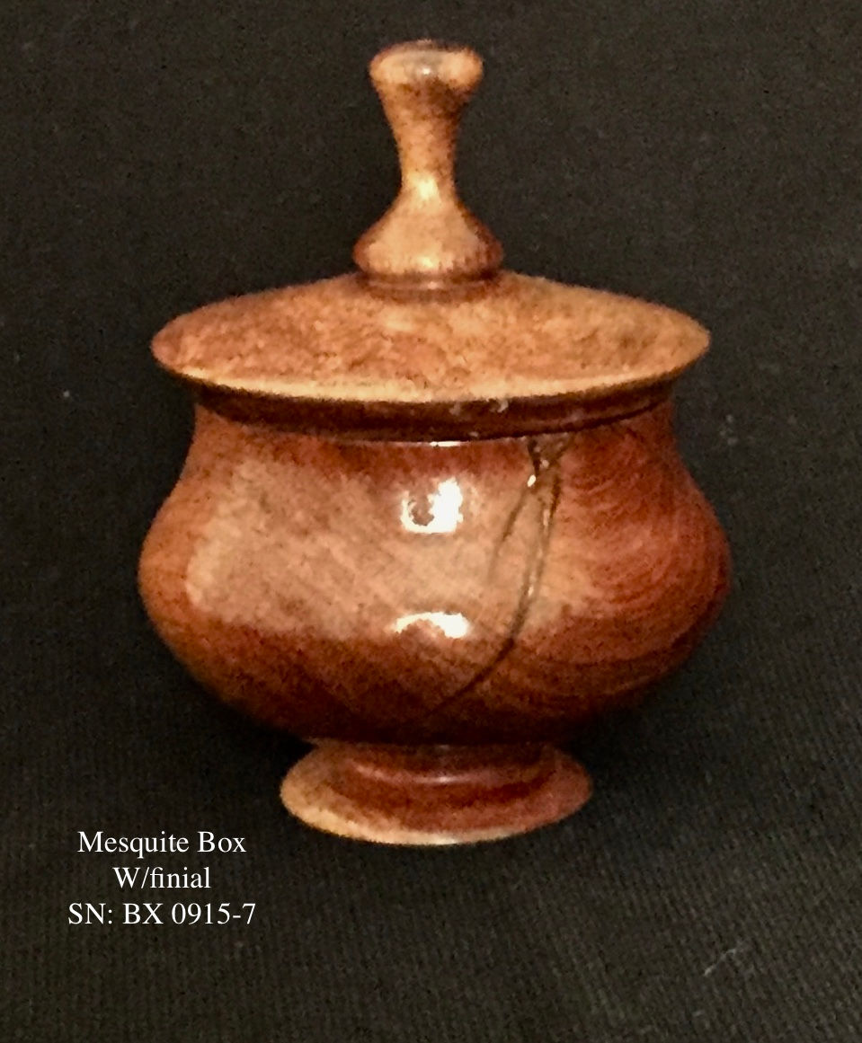 7- Mesquite box w/ finial