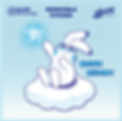 【Bunny going Juu】バニーコンジュリムーバブルステッカー Snow Bunny
