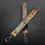 Thumbnail: Tooled Leather Western Wrist Strap Keychain - Turquoise Pain