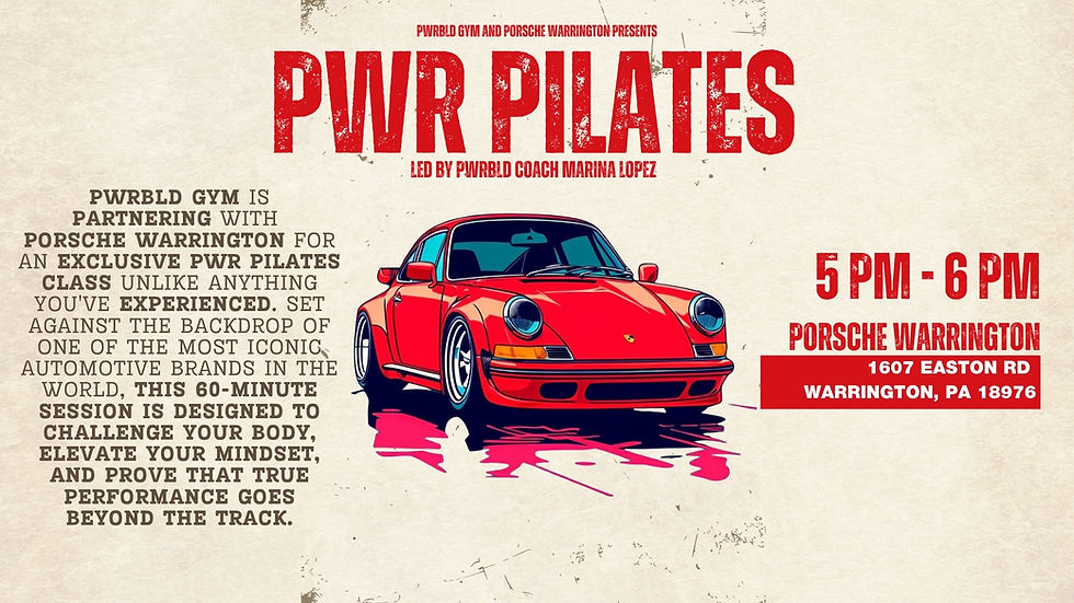 PWRBLD x Porsche Warrington PWR Pilates Class