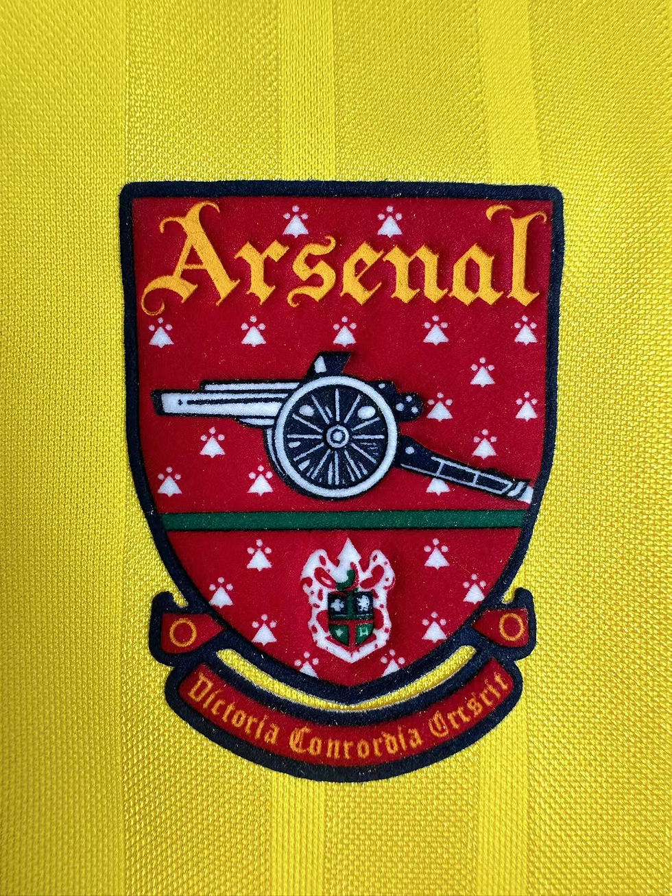 Thumbnail: Arsenal Gunners 93/94 JVC away shirt long sleeve jersey trikot camiseta maillot