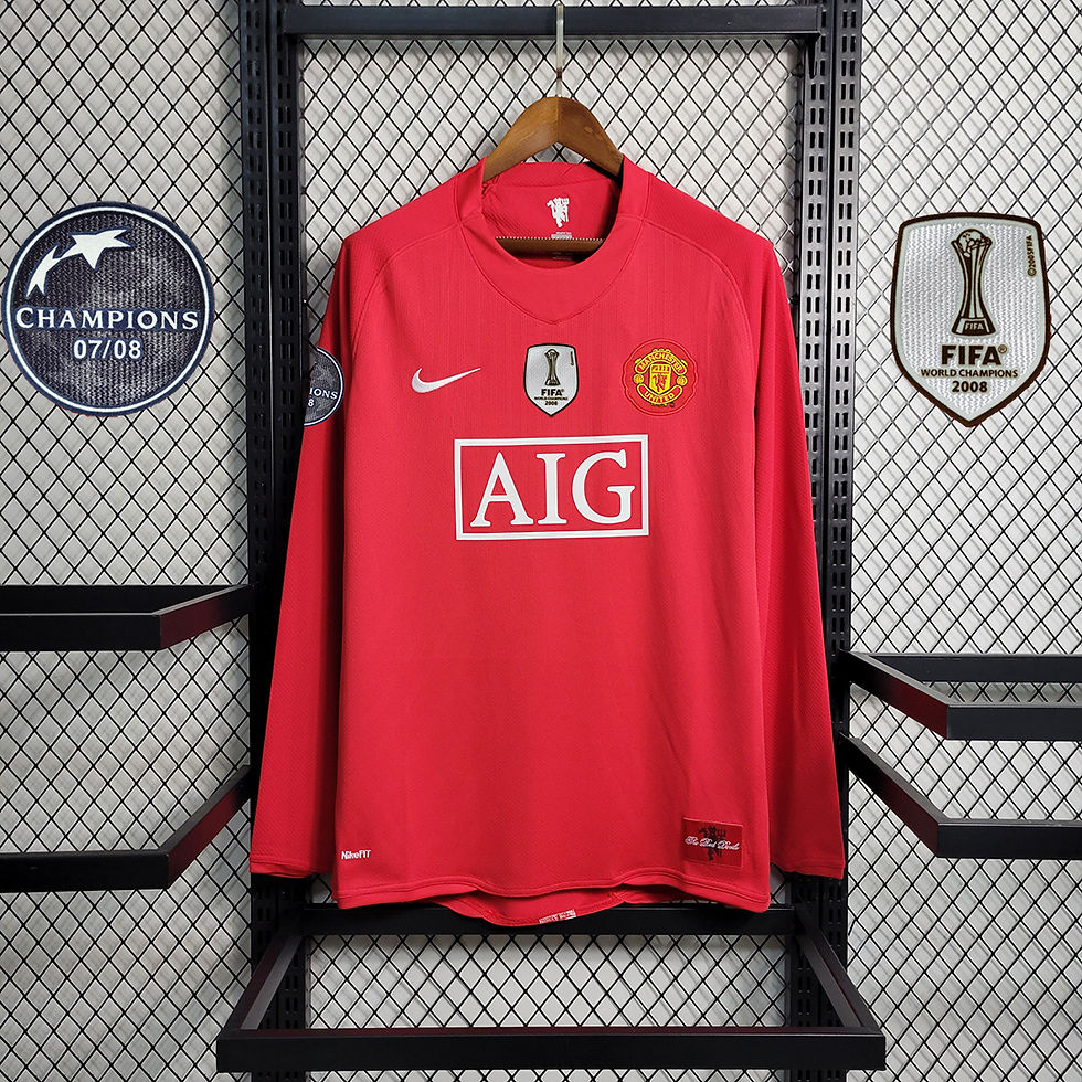 Manchester United 2008-09 UCL home shirt long sleeves