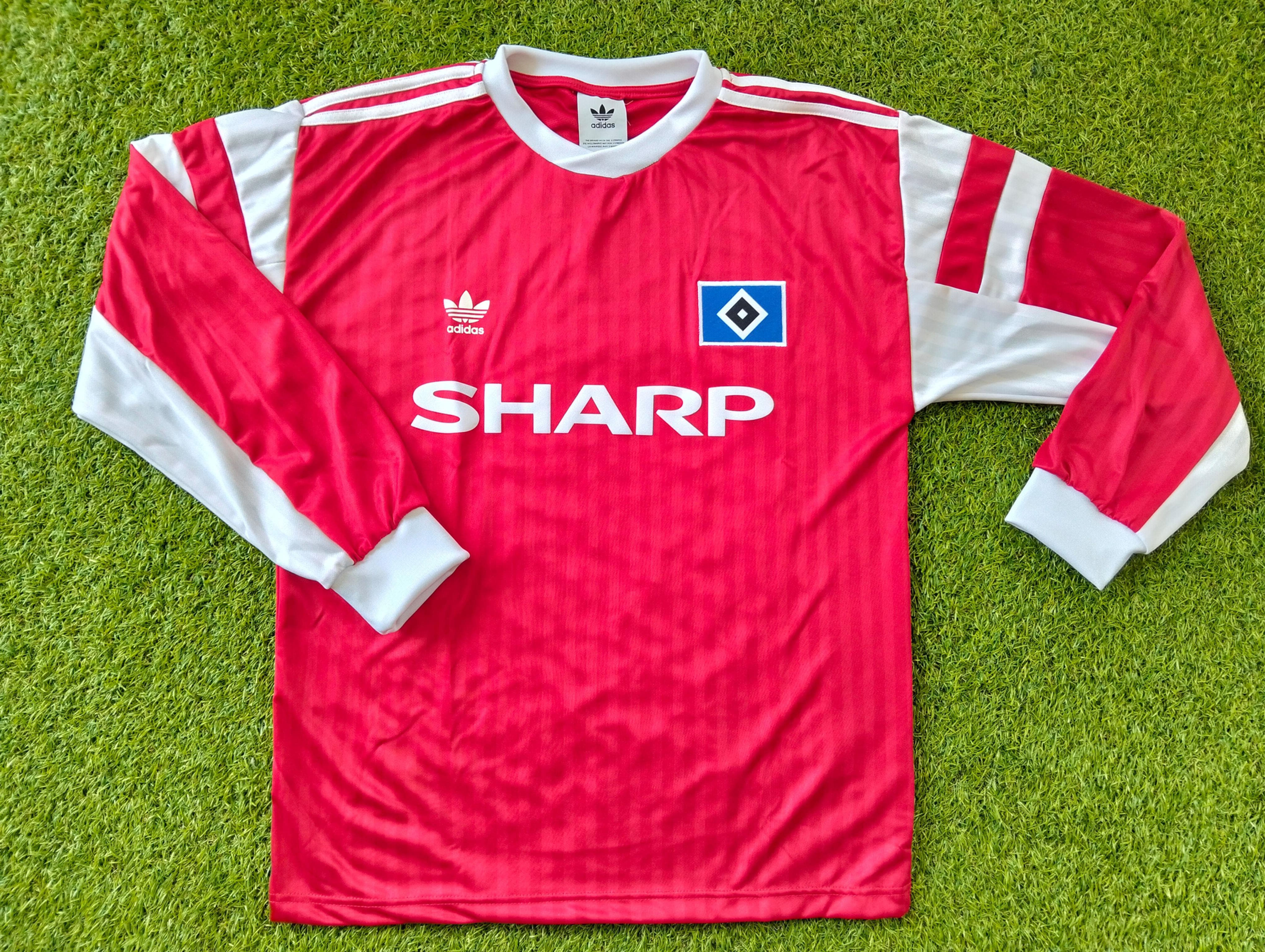 Hamburger SV 91/92 away long sleeve Sharp shirt jersey trikot camiseta maillot