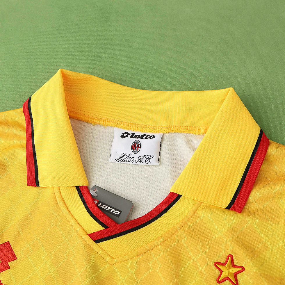 Thumbnail: AC Milan 95/96 third yellow retro shirt jersey trikot camiseta maillot