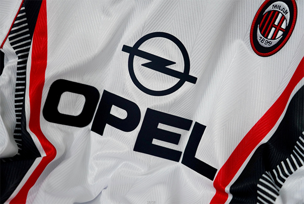Thumbnail: AC Milan 97/98 Opel away retro shirt jersey trikot camiseta maillot