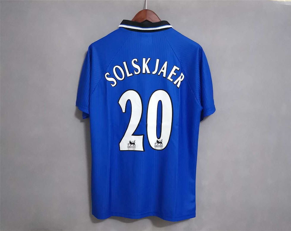 Thumbnail: Manchester United 1996-97 away blue shirt