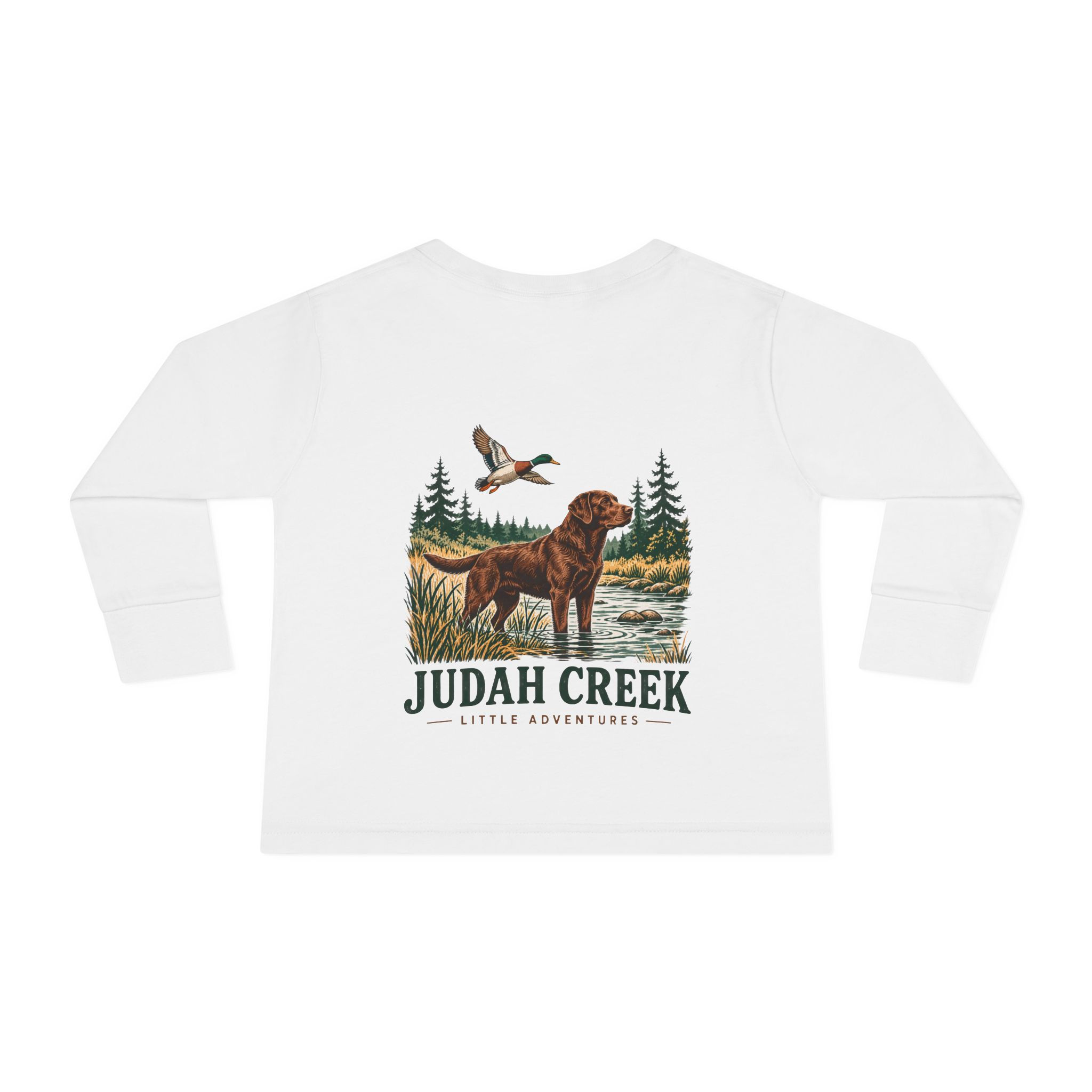 Toddler — Judah Creek — Retriever & Creek — Long Sleeve — back artwork