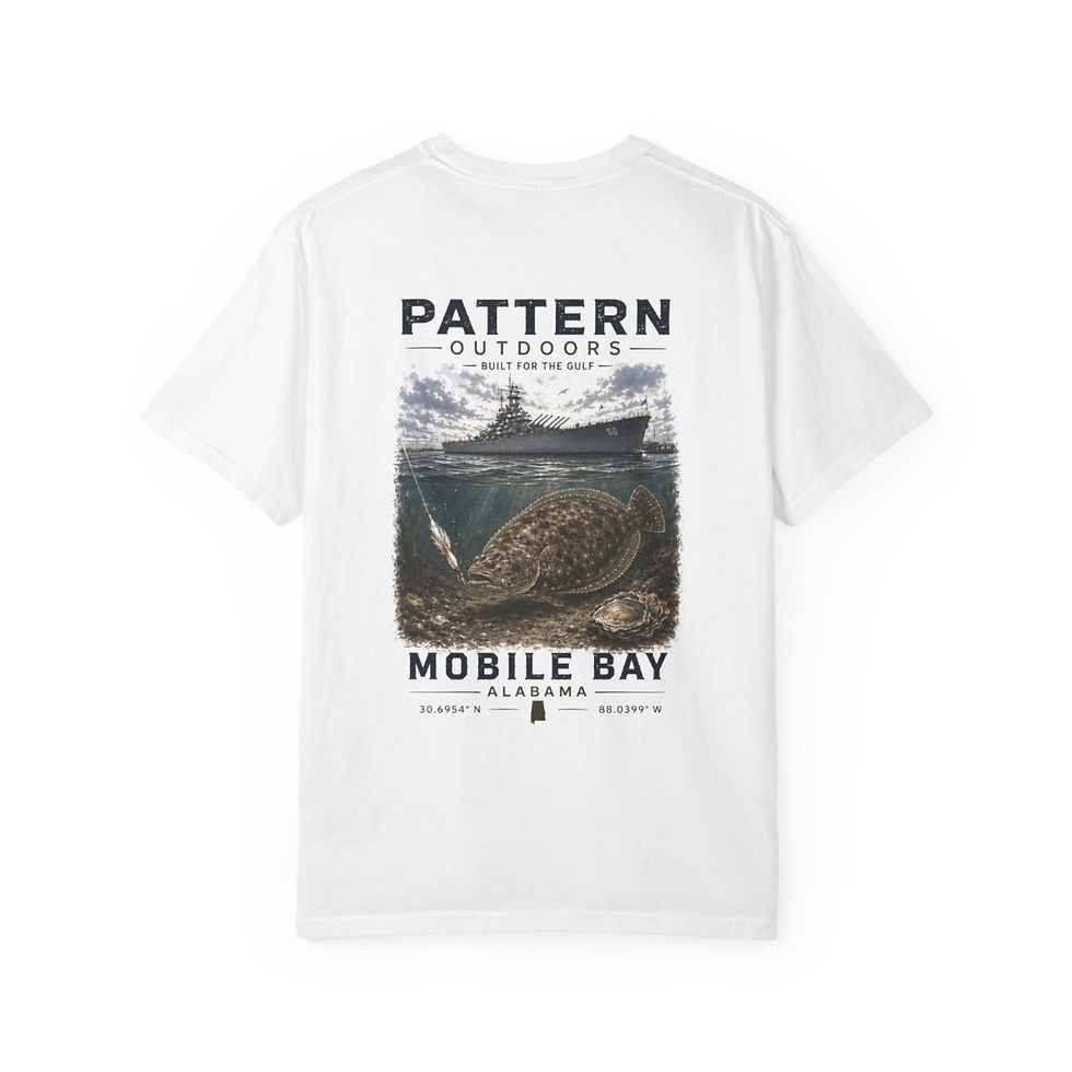 Pattern Outdoors — Mobile Bay Comfort Colors Tee — back
