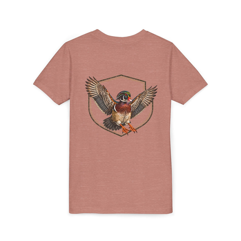 Thumbnail: Judah Creek — Wood Duck Shield — Kids Short Sleeve
