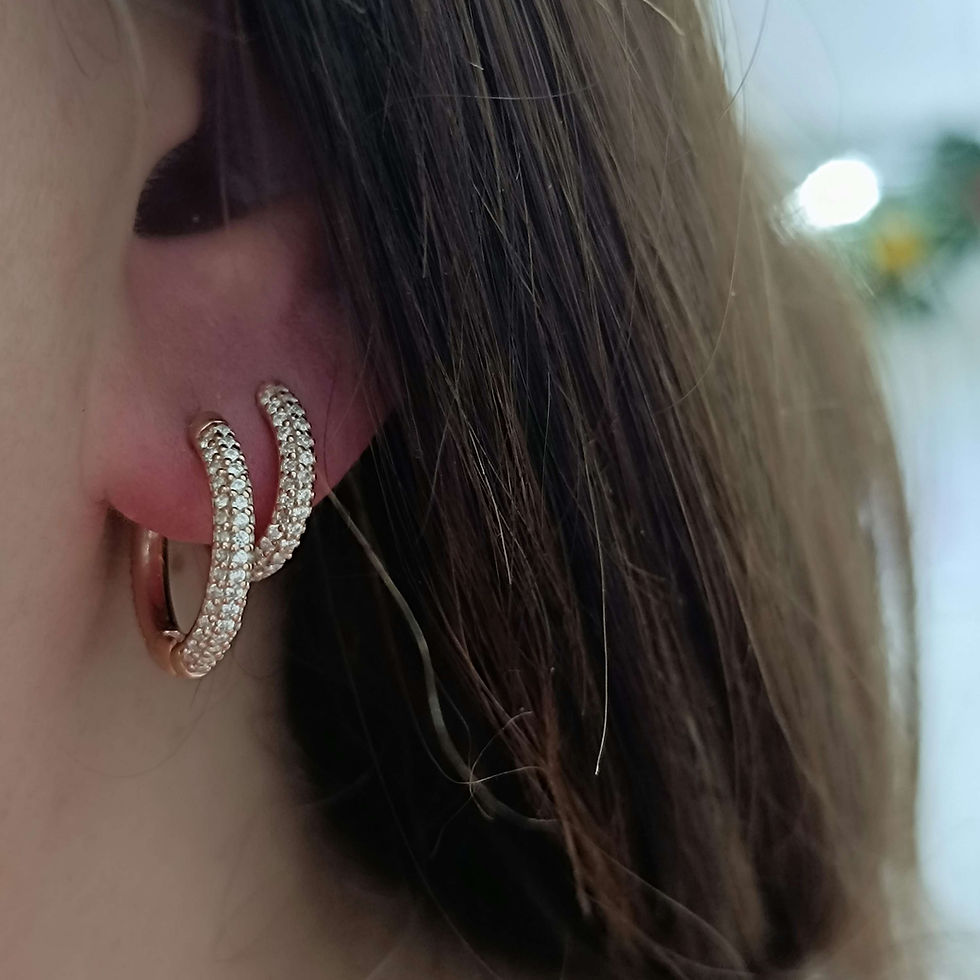 Thumbnail: Orecchini Circle Luxury Rose Small