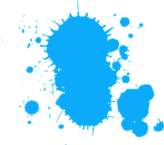 Blue paint splatter