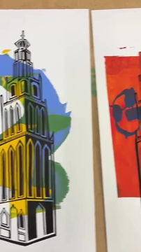 Thumbnail: Zeefdruk Martinitoren