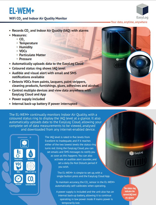 Thumbnail: EL-WEM+ Indoor Air Quality Data Logger