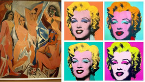 Picasso recibe a Warhol en su casa