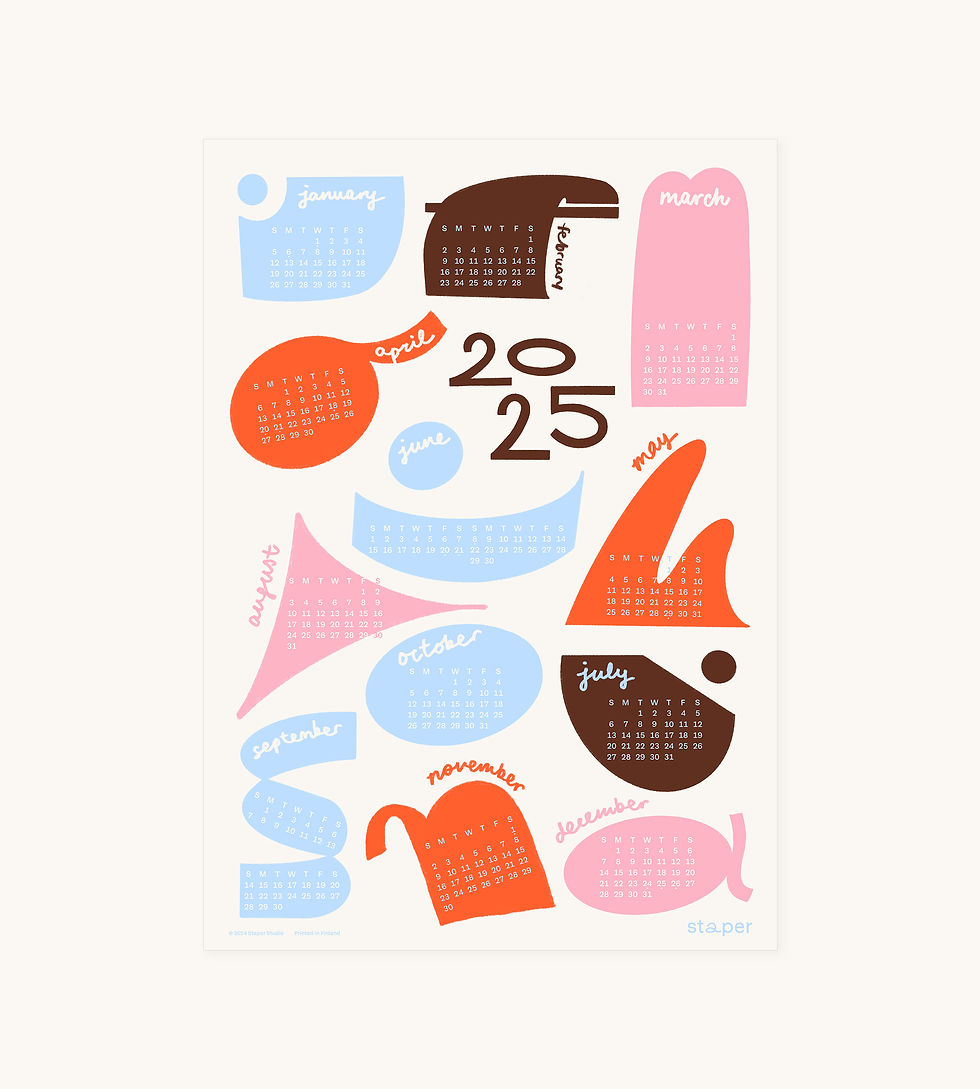 2025 Yearly Calendar Poster