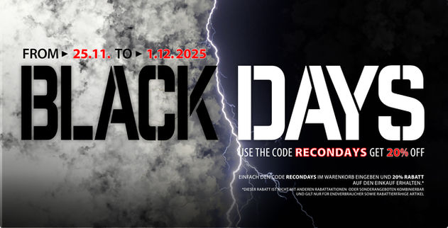 Black Days bei Recon Company - Shoppen und sparen bis 1. Dezember!