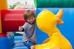 Boy in Bouncy Castle
