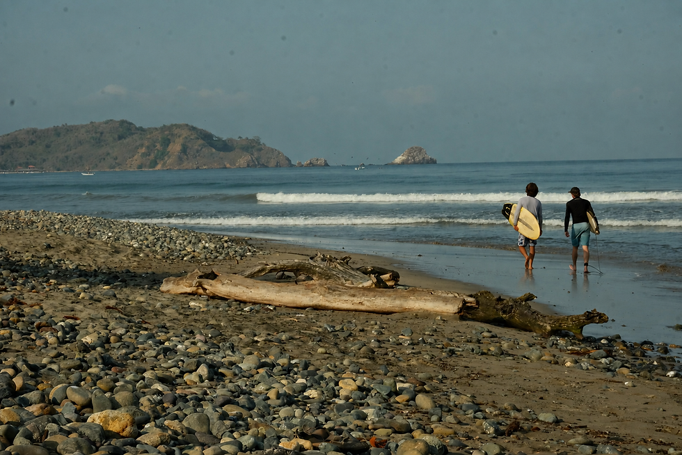 surfers in Troncones