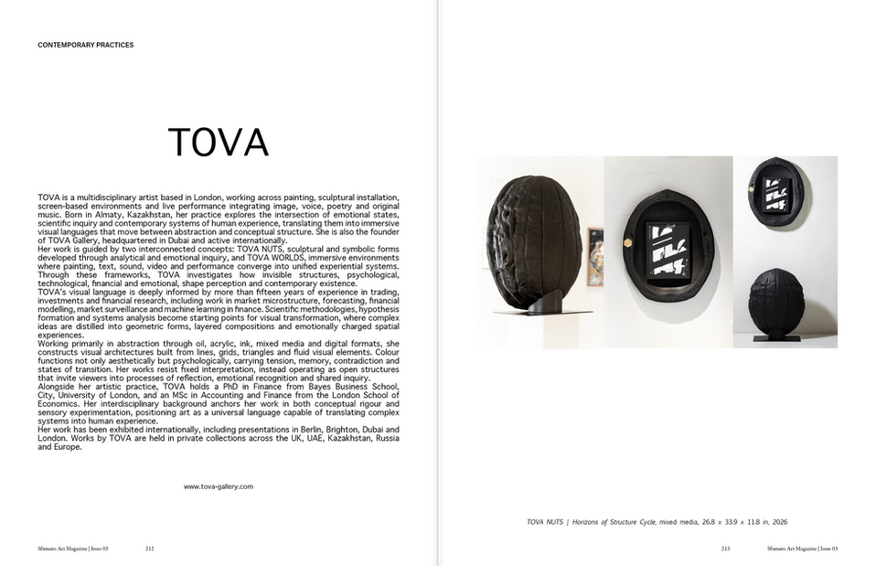 A profile of TOVA exploring her multidisciplinary artistic practice and the development of TOVA
