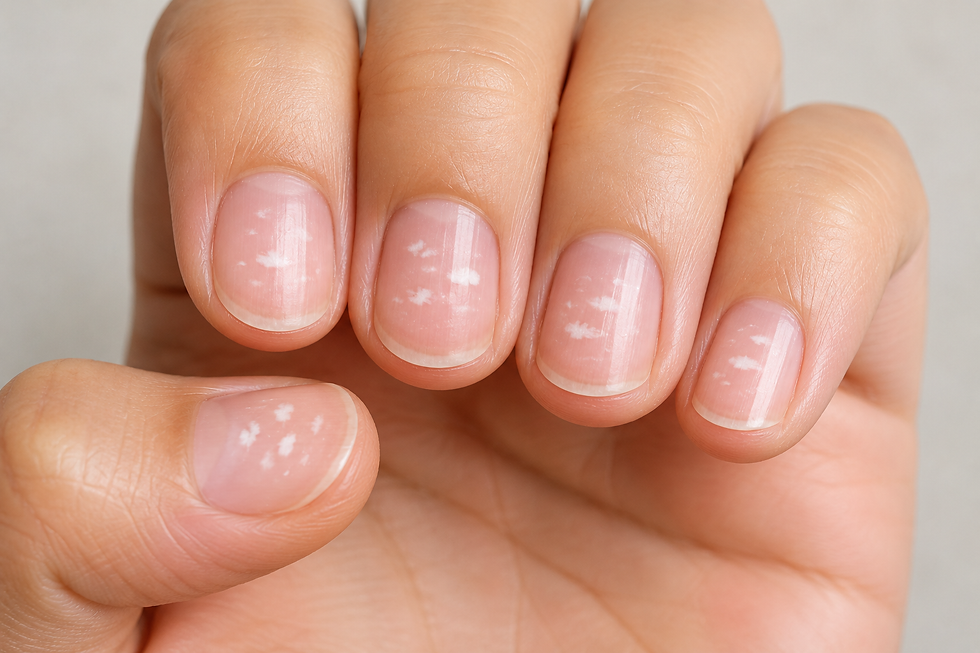 Nails with white spots