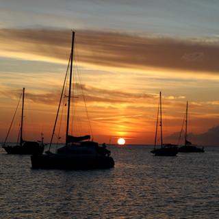 Sunset over the bay