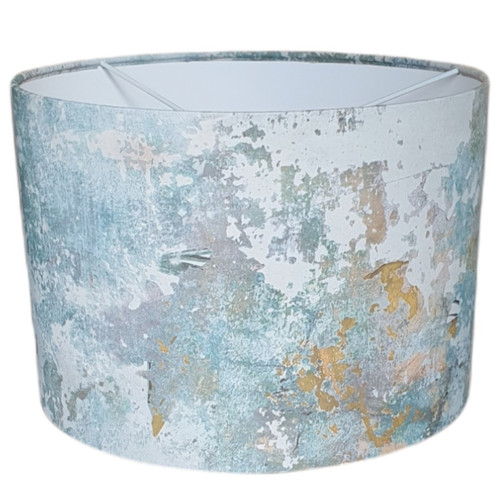 Nivosa Teal Embossed Wallpaper Lampshade TheLampshadeEmporium