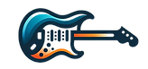 Blaue E-Gitarre als Logo der Website Gitarrenunterricht Chemnitz