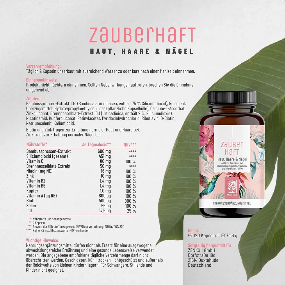 縮圖：🇩🇪 NATURTREU 美麗複合配方膠囊 護髮/護膚/護甲 (120粒)