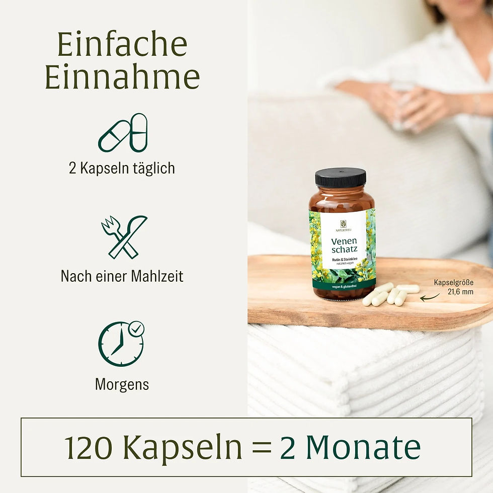 縮圖：🇩🇪 NATURTREU 蘆丁和甜三葉草靜脈舒緩膠囊 (120粒)