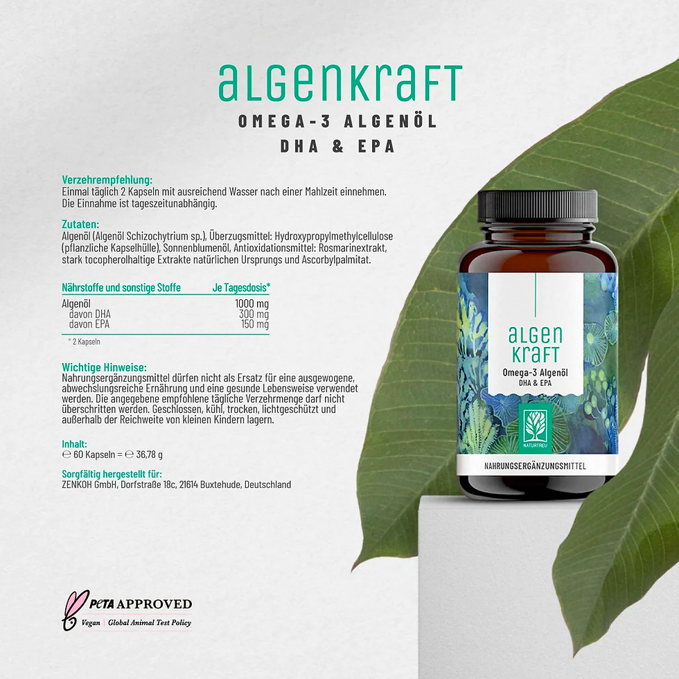 縮圖：🇩🇪 NATURTREU 天然海藻油 Omega-3  (60粒)