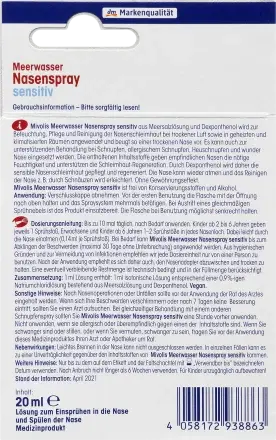 縮圖：🇩🇪 Mivolis 天然海水鼻腔噴霧 (20ml)
