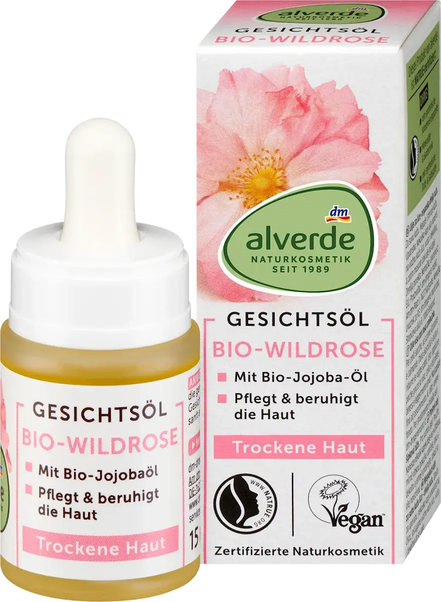 🇩🇪 alverde NATURKOSMETIK 天然有機野玫瑰臉部護膚油 (15ml)