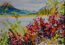 Red Leaves at Vermillion Lake