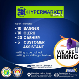 JOB HIRING: SM Hypermart Baliwag
