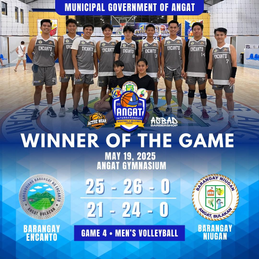 GAME RESULT | MAY 19, 2025 MEN’S VOLLEYBALL (ENCANTO VS NIUGAN)